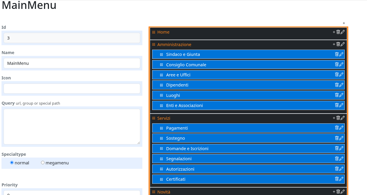 DressAPI drag-and-drop menu editor
