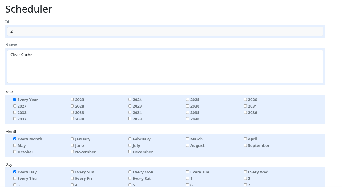 DressAPI task scheduler